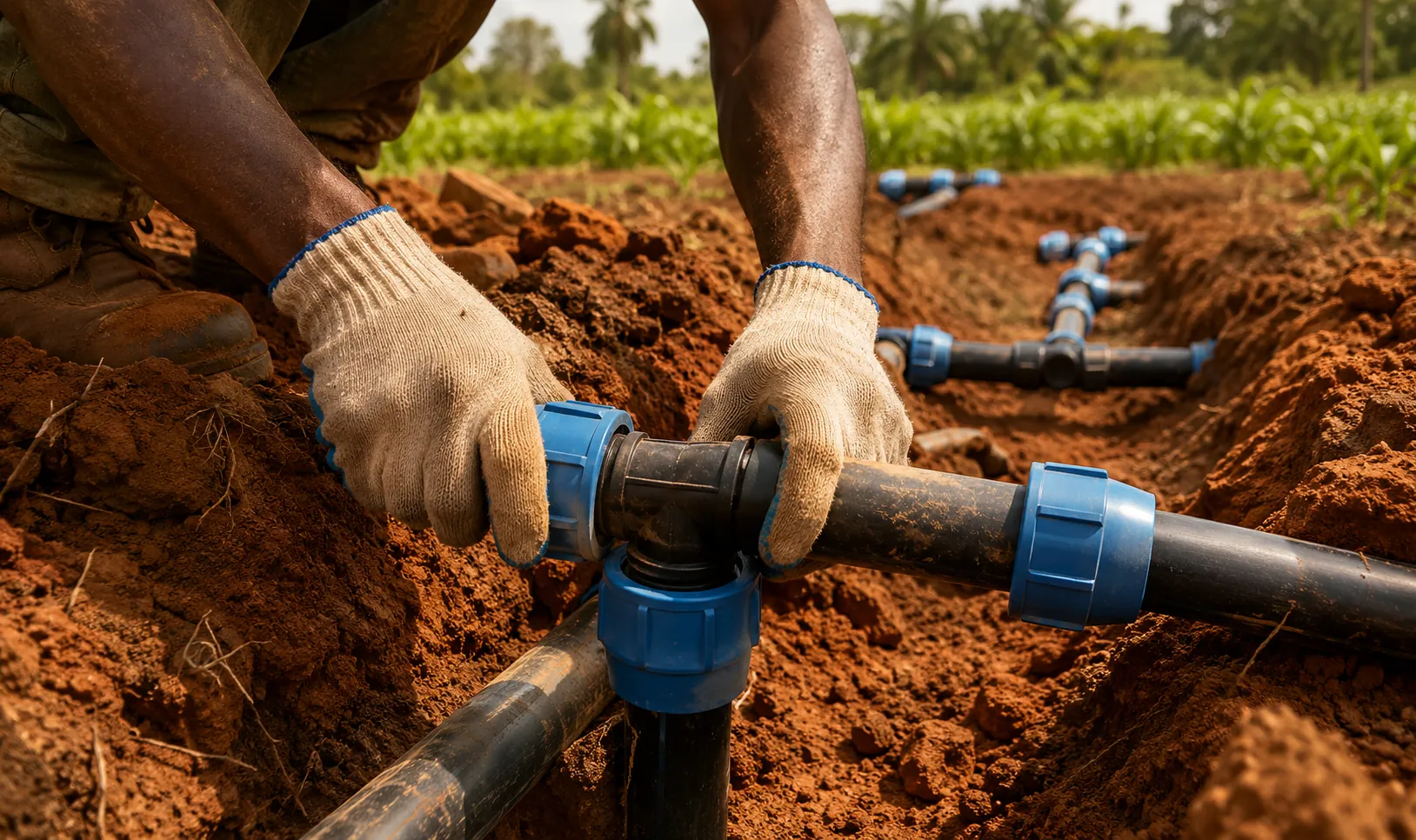 Tuyaux PEHD et raccords pour réseau d'irrigation